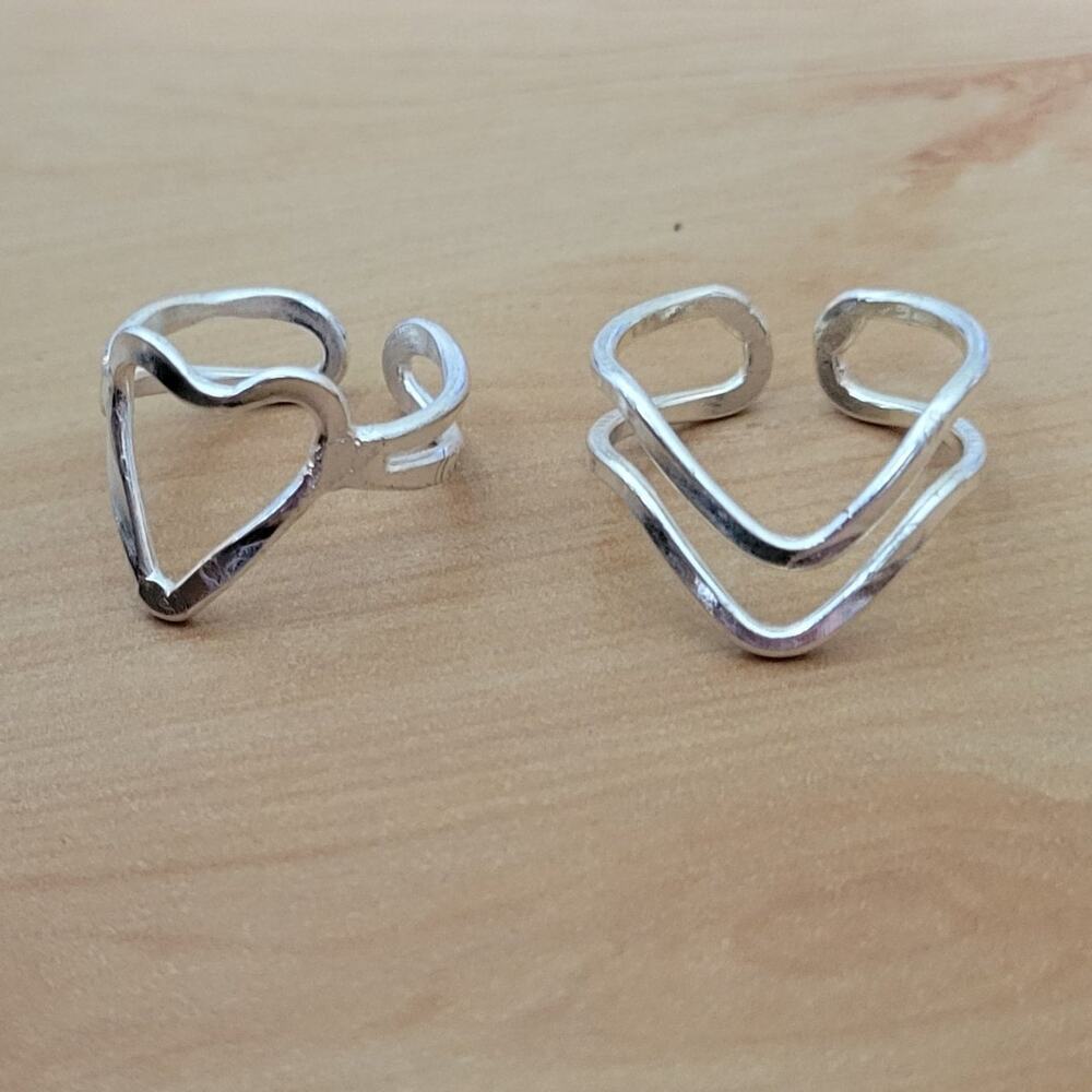 Adjustable Layering Ring Double Chevron - Picture 2 of 2
